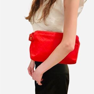 Chanel Red Quilted Women's Bag